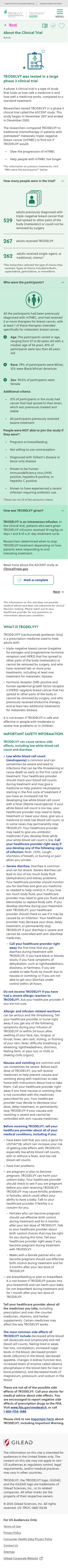 Trodelvy Patient Treatment Guide Mobile Design 6